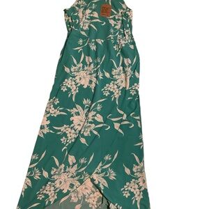 Toad&Co Teal Dress with White Floral Design